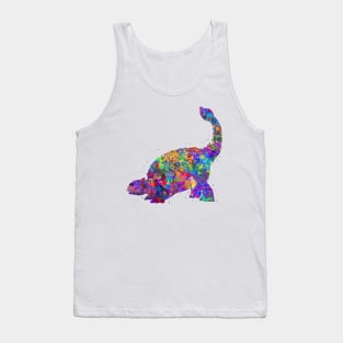 Ankylosaurus dinosaur watercolor Tank Top